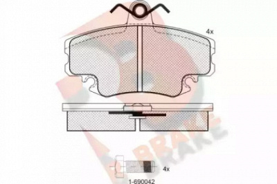 R BRAKE rb0993204 -  Комплект тормозных колодок, дисковый тормоз